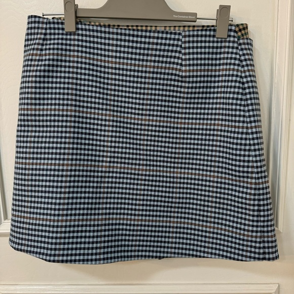 Brogger checkered mini skirt with hand buttons, large - Picture 12 of 16